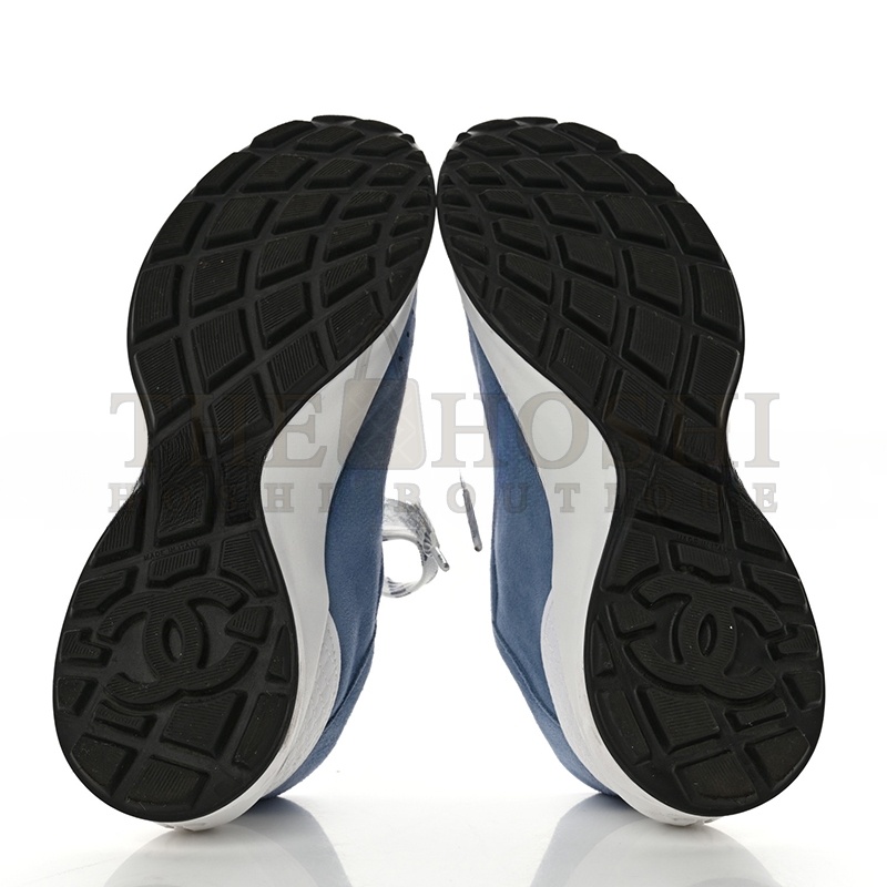 Ch**el SNEAKERS FABRIC &amp; SUEDE KIDSKIN BLUE &amp; WHITE G39074 Y55825 K4274 Master Quality