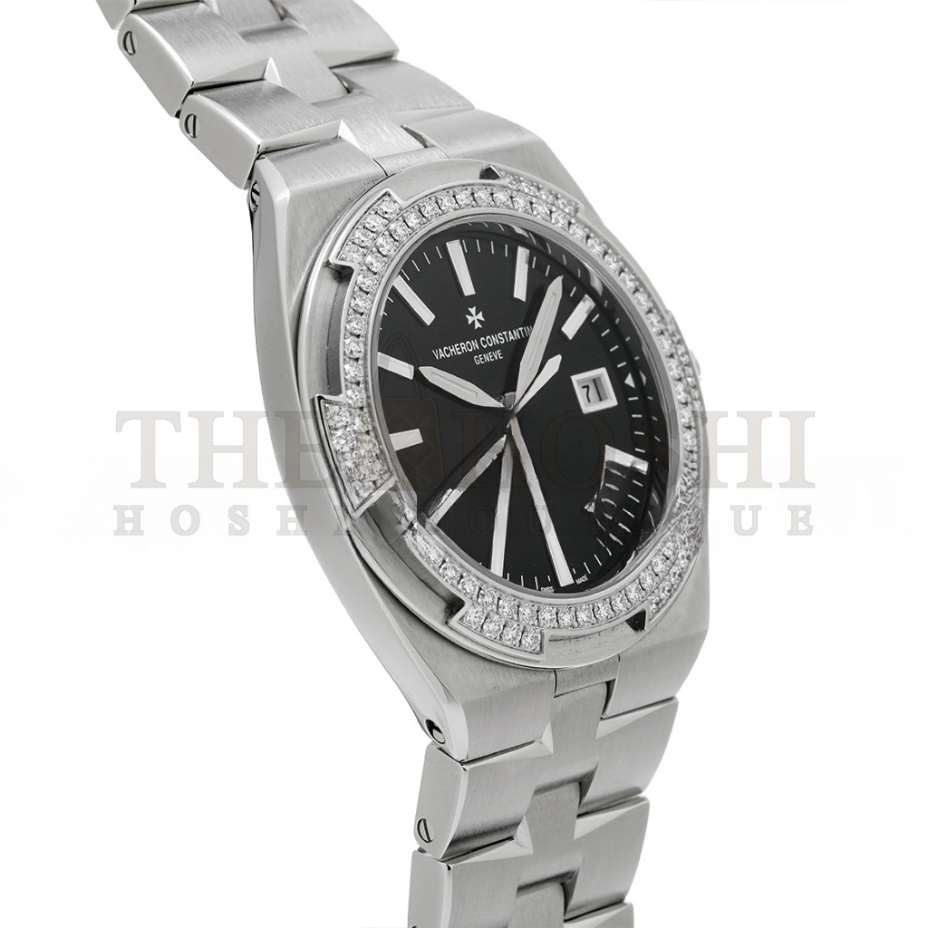 VACHERON C0nstan1n OVERSEAS 33 QUARTZ STAINLESS STEEL D1am0nd BLACK DIAL 33MM WATCH 1205V/100A-B591 Master Quality
