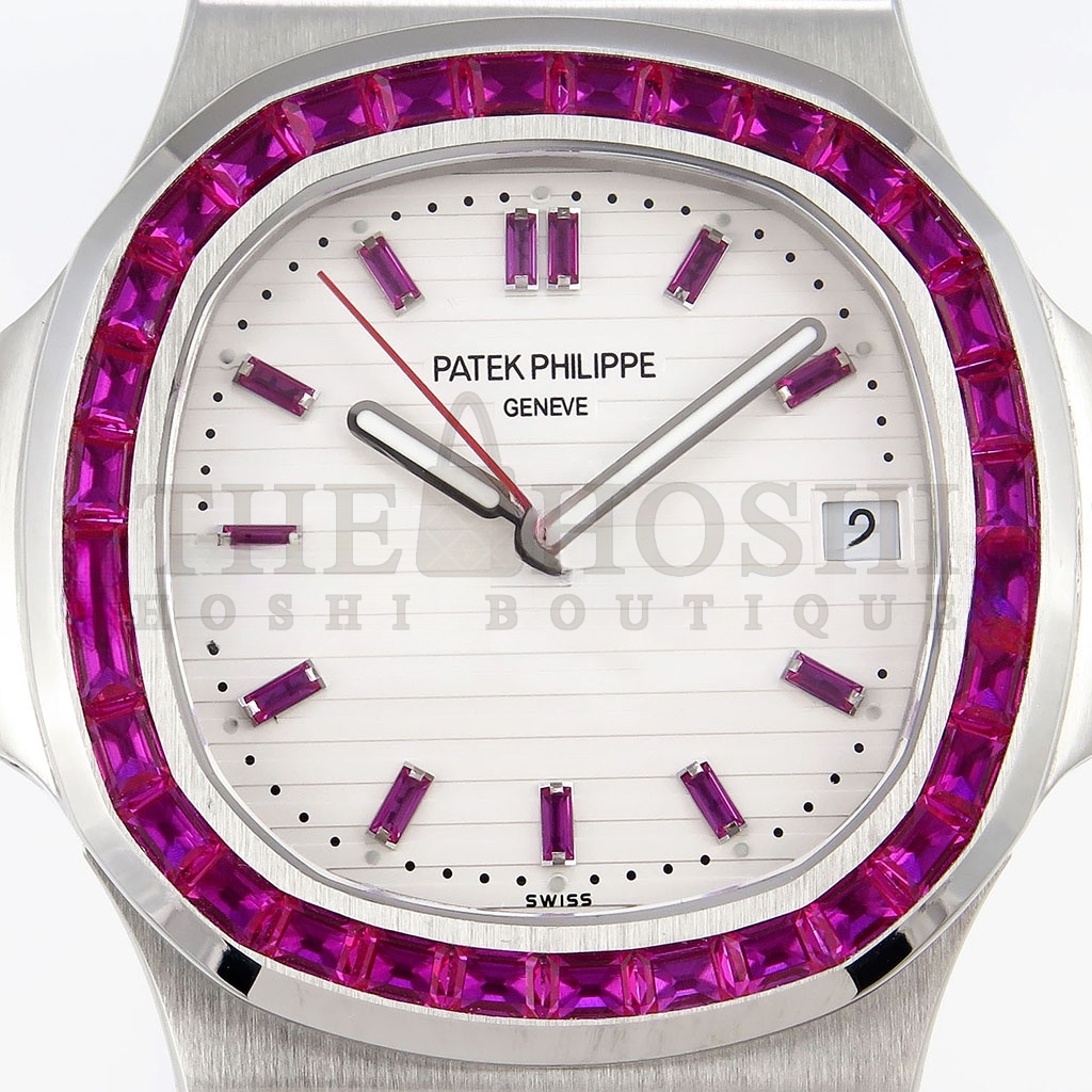 Pat*k Phi1i*pe NAUTILUS EDITION WHITE DIAL PURPLE D1am0ndS BEZEL ON 40MM WATCH 5711P Master Quality
