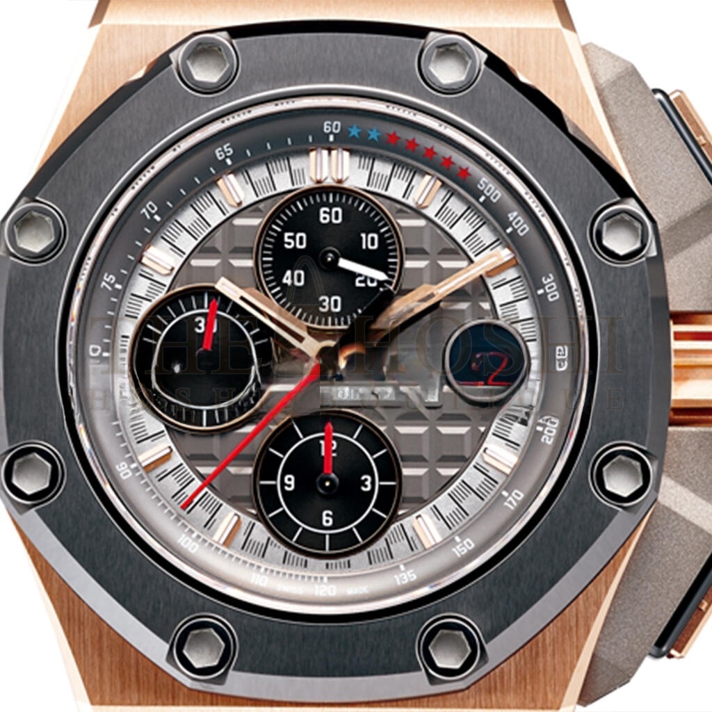 AUDEMARS P1g*et ROYAL OAK OFFSHORE 44MM ROSE GOLD BLACK DIAL WATCH 26401RO.OO.A002CA.02 Master Quality